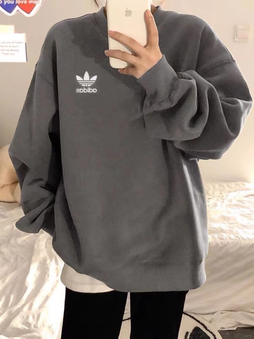 Velvet Adidas Couple Sweater in Charcoal Ash, Sizes M-XXL Measurement Guide. - 图片 5
