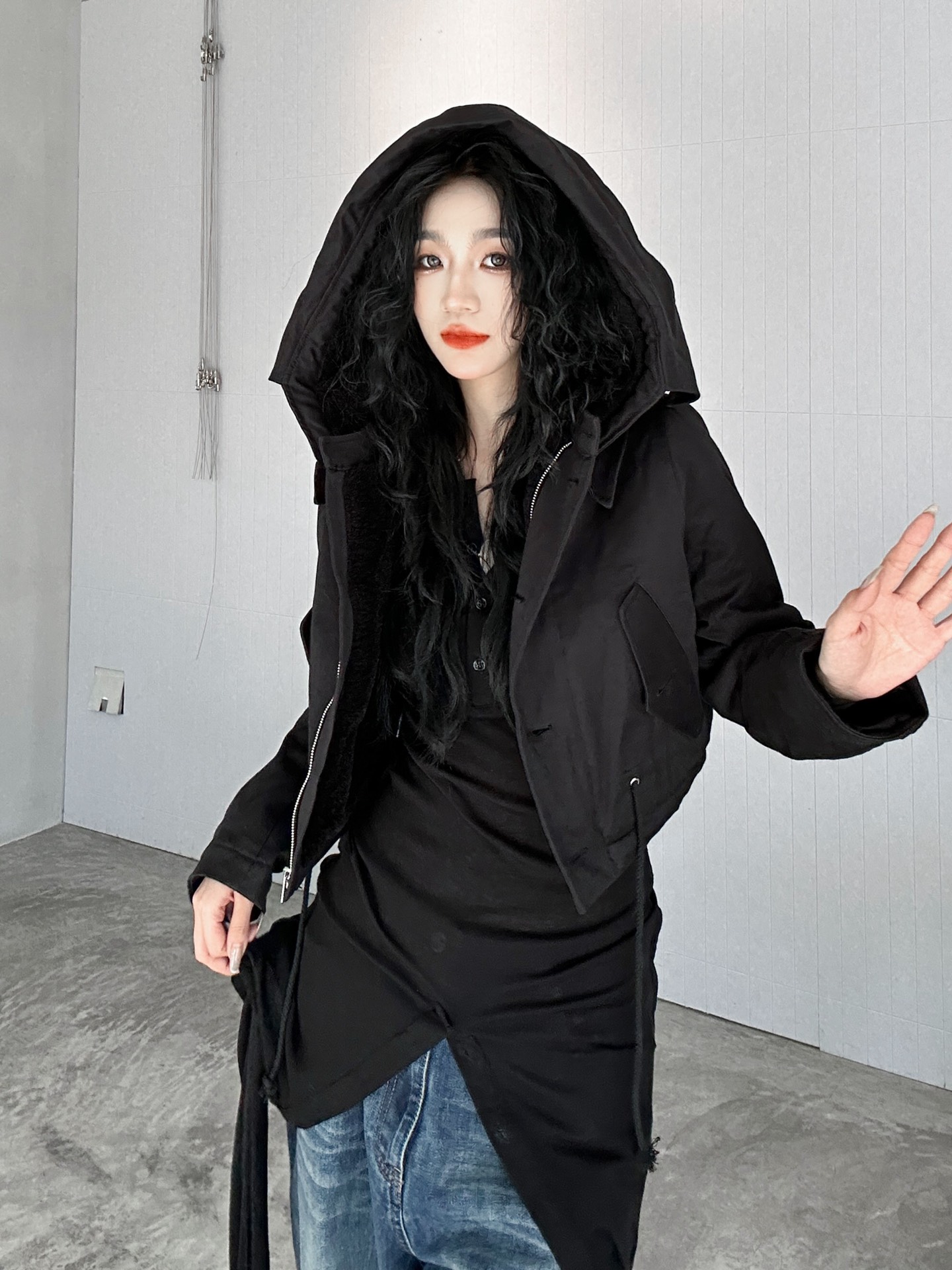 🌾 P家｜新款棉服，纯棉面布，内胆采用进口高密环保毛面料，手感柔软上身亲肤，镰刀形袖边设计，甜酷十足，短