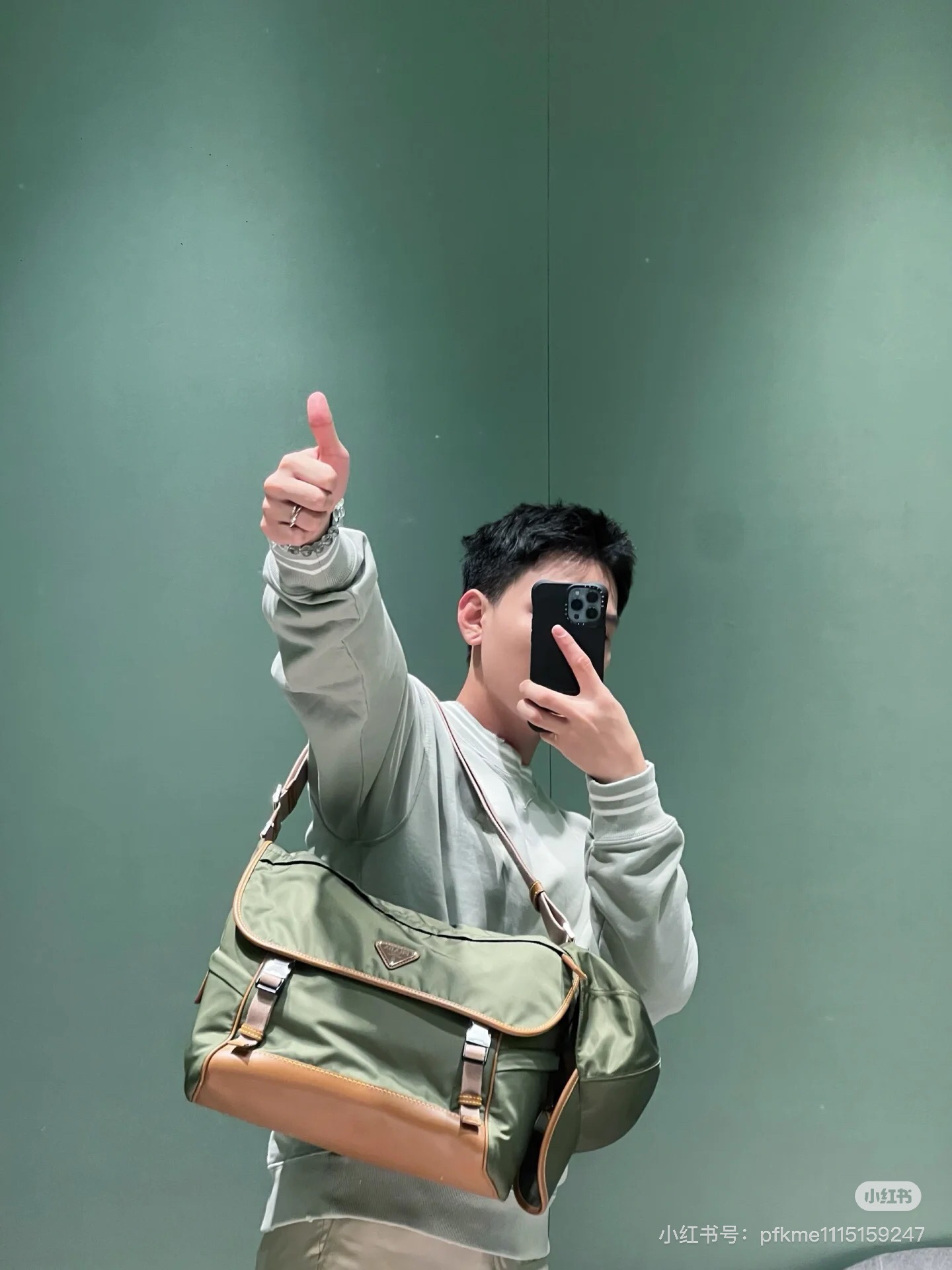 NO:582712,Green interpretation of sunny outfits, Prada [top original single], prada19860909绿色演译吸晴穿搭,普拉达【顶级原单】,prada,Bag