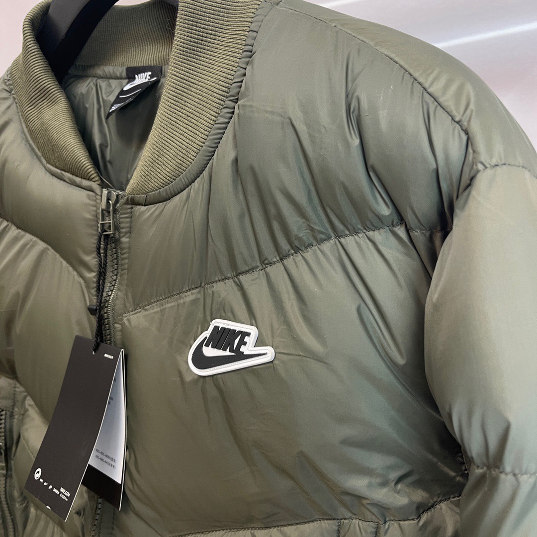 Eco-Friendly Winter Baseball Flying Cotton Coat in Green and Black, High Quality. - 图片 4