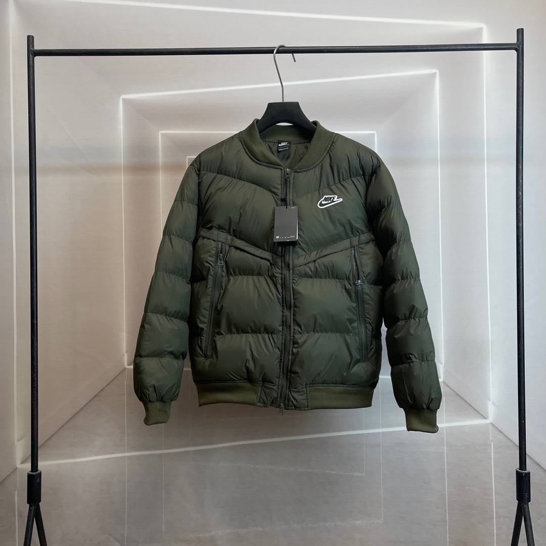 Eco-Friendly Winter Baseball Flying Cotton Coat in Green and Black, High Quality. - 图片 1
