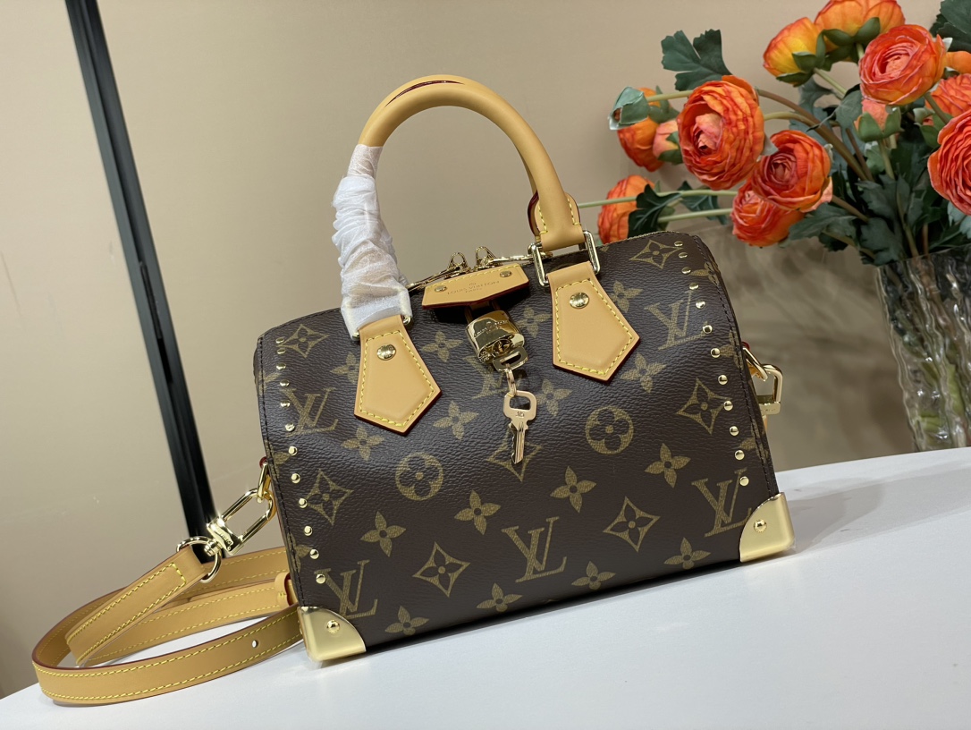 Louis Vuitton LV Speedy Tassen handtassen Luxe 7 -sterren replica
 Zwart Geel Lentecollectie Fashion Kettingen M13146