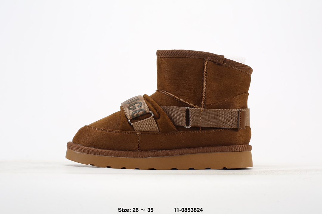 图片[3]-超萌童鞋✅UGG保暖 羊皮毛一体 魔术贴舒适时尚百搭中筒 雪地儿童靴 尺码：26-35 ID：11-0853824-选品中心