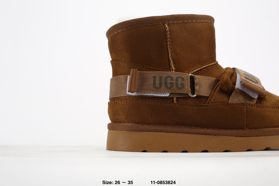 图片[2]-超萌童鞋✅UGG保暖 羊皮毛一体 魔术贴舒适时尚百搭中筒 雪地儿童靴 尺码：26-35 ID：11-0853824-选品中心