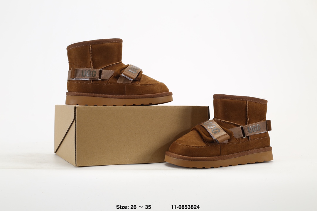 图片[9]-超萌童鞋✅UGG保暖 羊皮毛一体 魔术贴舒适时尚百搭中筒 雪地儿童靴 尺码：26-35 ID：11-0853824-选品中心