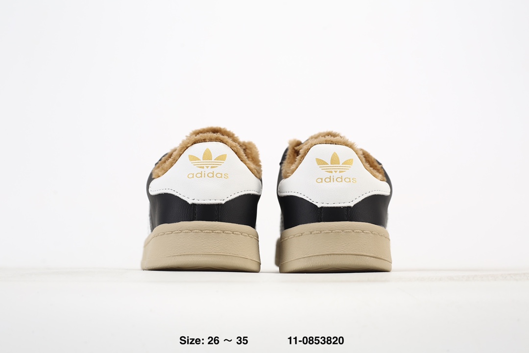 图片[7]-🈴集 阿迪达斯经典贝壳头魔术贴软底儿童板鞋 加绒保暖休闲超萌童鞋 经典三条纹贝壳头🆕 优质皮料，质感满满🈵 魔术贴设计，穿脱方便✌🏻 软底脚感超赞👍🏻 11-0853820-选品中心