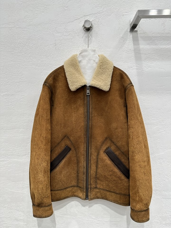 JIL SAND*R24 Autumn Winter Velvet Coat with Retro-Colored Slave Particles. - 图片 1