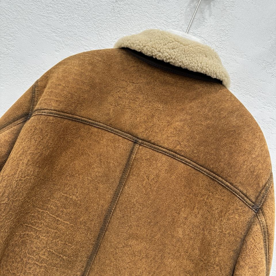 JIL SAND*R24 Autumn Winter Velvet Coat with Retro-Colored Slave Particles. - 图片 8