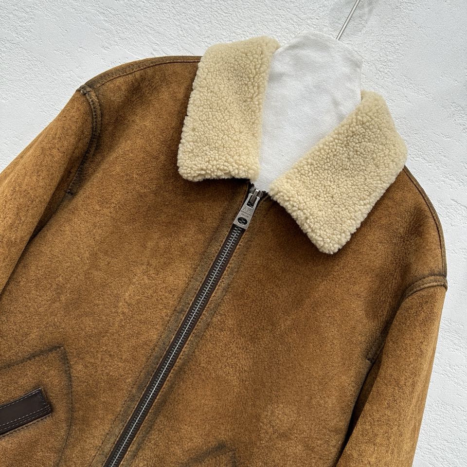 JIL SAND*R24 Autumn Winter Velvet Coat with Retro-Colored Slave Particles. - 图片 2