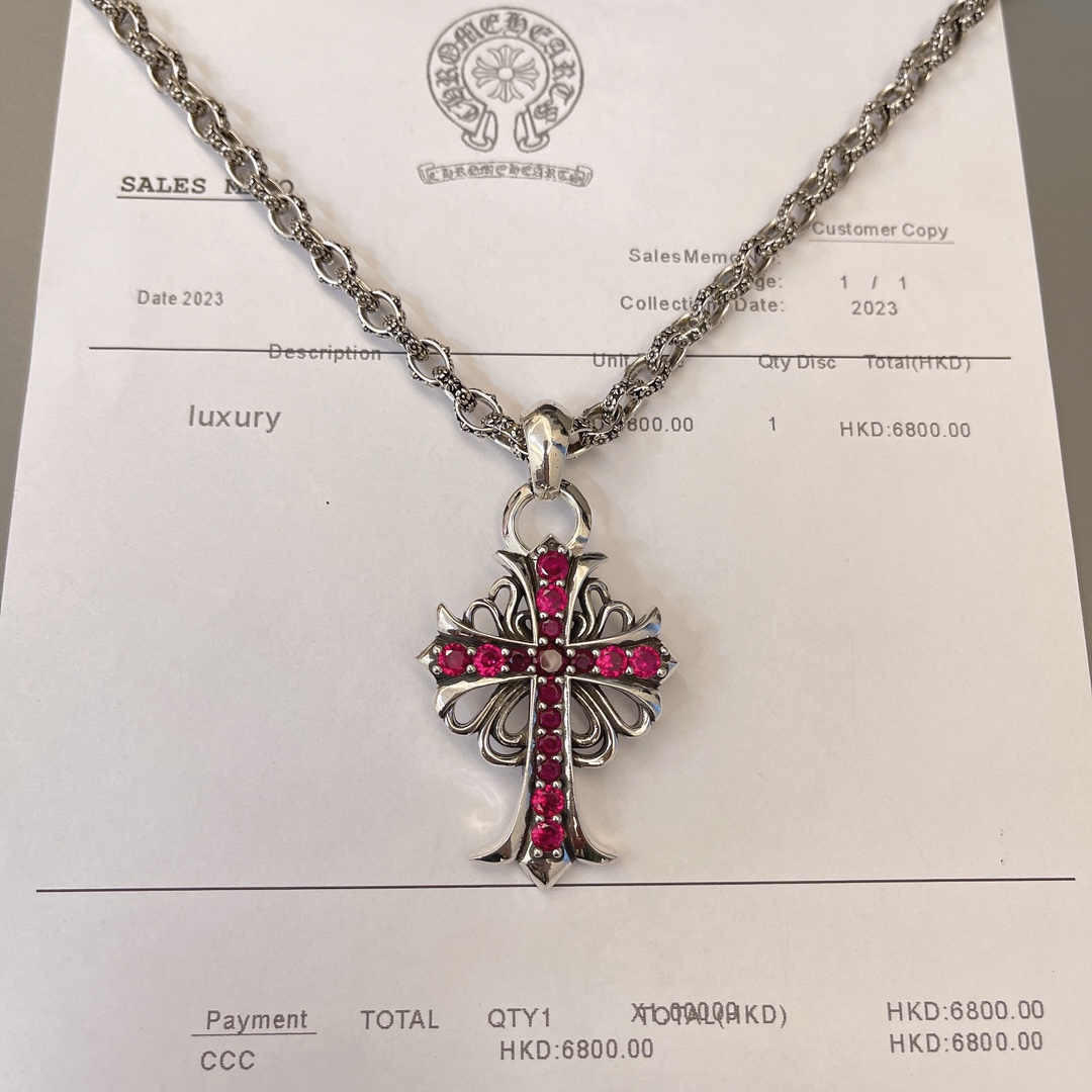 NO:107842,Croxin counter hits, direct sales price of the manufacturer, original one to one replica of the same style as men and women, Croxin retro necklace, jewelry boutique, chrome hearts, necklace19860909克罗心专柜爆款 厂家直销价 原版一比一复刻 男女同款 克罗心复古项链,饰品精品,chrome hearts,necklace,Jewelry