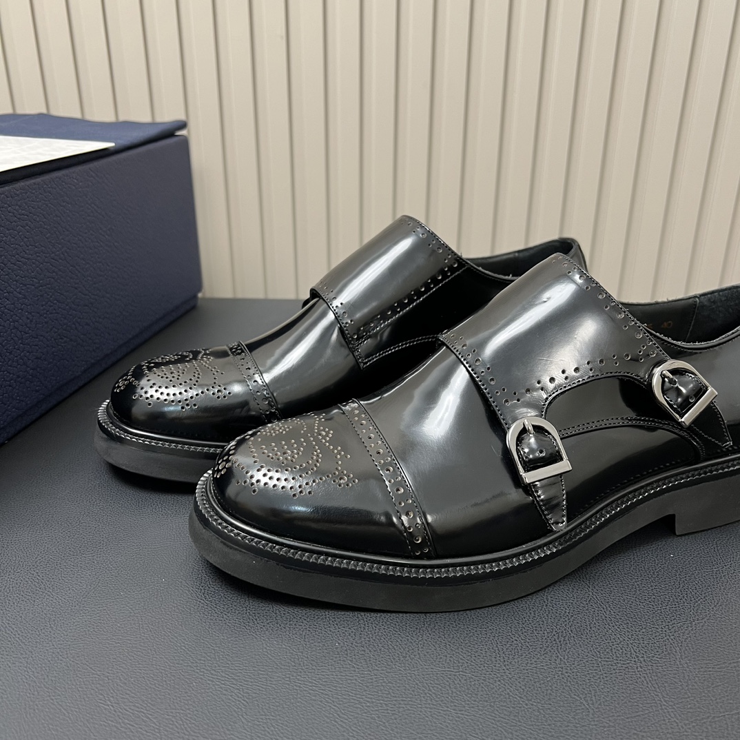 Dior Haute Couture Classic Luxury Leather Shoe Loafer Shoes Ref.09107DB5 5