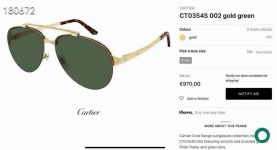【Cartier】‼ ️Cartier Cartier official website original one-to-one MODEL: CT0354S brand's iconic precious sunglasses, full frame metal material, unique style, charming half-frame electroplating technology and exquisite temperament! New model just arrived official website original super high quality size: 62 ports 15-145 1 【Cartier】‼ ️Cartier Cartier official website original one-to-one MODEL: CT0354S brand’s iconic precious sunglasses, full frame metal material, unique style, charming half-frame electroplating technology and exquisite temperament! New model just arrived official website original super high quality size: 62 ports 15-145