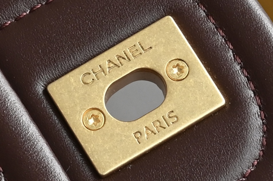 🌼白金版▪️正品级 包装如图𝐂𝐡𝐚𝐧𝐞𝟏新品𝟐𝟒𝐊 豆腐包 大号 红棕专柜货售价𝟺𝟾𝟾𝟹𝟶𝗋𝗆𝖻购入～全