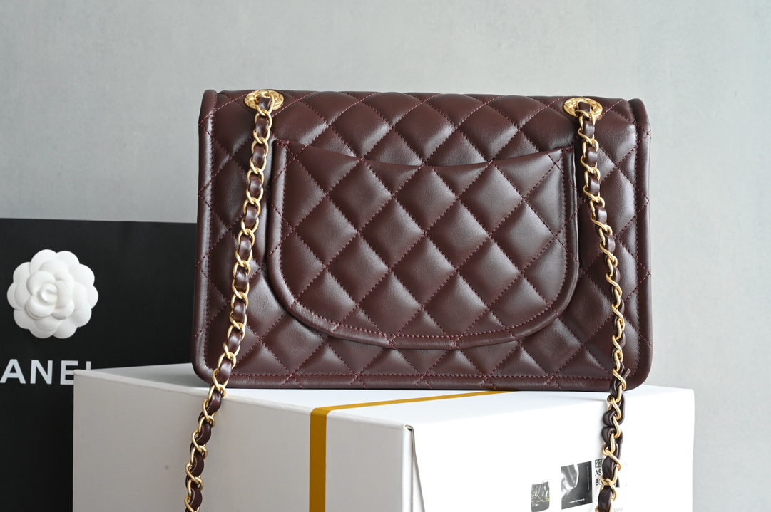 🌼白金版▪️正品级 包装如图𝐂𝐡𝐚𝐧𝐞𝟏新品𝟐𝟒𝐊 豆腐包 大号 红棕专柜货售价𝟺𝟾𝟾𝟹𝟶𝗋𝗆𝖻购入～全