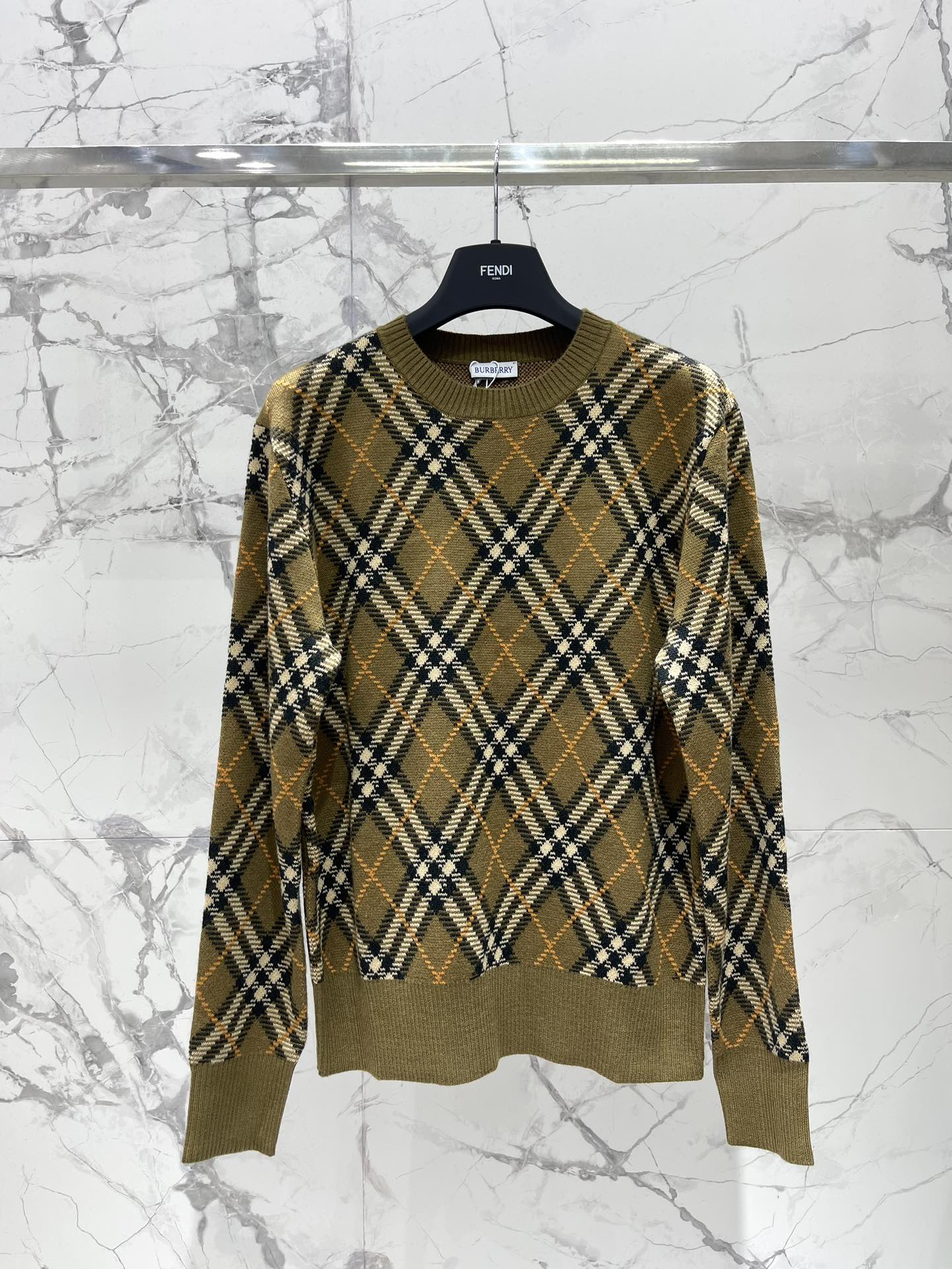 Barato
 Burberry Copiar
 Ropa Jersey de punto Tejido Lana Colección otoño – invierno Fashion SML89290240