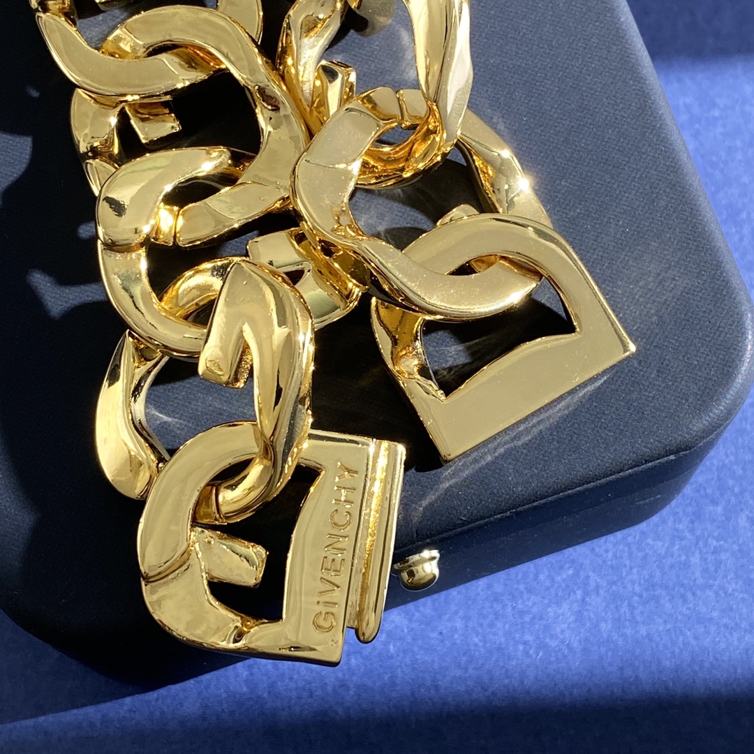 Givenchy Exaggerating Hip-Hop Metal Necklace with 18k Gold Electroplating - 图片 3
