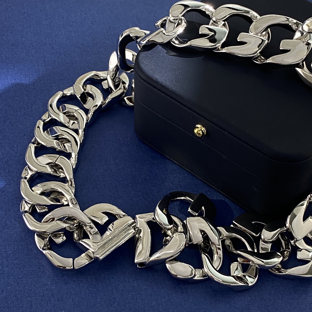 Givenchy Exaggerating Hip-Hop Metal Necklace with 18k Gold Electroplating - 图片 6