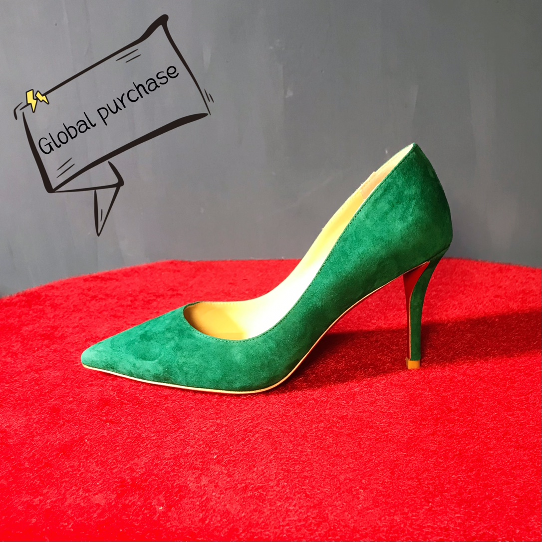 NO:100558,High-end customization 2025 spring and summer classic series!  H8Cm, size 34-42. Genuine leather large sole, custom-made models are not refundable or exchanged. 1857-001. Green deer leather. Official website synchronization Standard European code Reference:1857-001 Color:green Material:veau velours Lining:goat leather Heel height:8cm Sole:leather sole Size:EUR 34-42 (US 4-11):,,christian louboutin,Leather soles19860909高端订制 2025春夏精典款系列！ H8Cm,尺码34-42码. 真皮大底,订制款不退不换.1857-001.绿色鹿皮.官网同步 标准欧码 Reference:1857-001 Color:green Material:veau velours Lining:goat leather Heel heigh:8cm Sole:leather sole Size:EUR 34－42（US 4一11) :,,christian louboutin,Leather soles,Women's Shoes