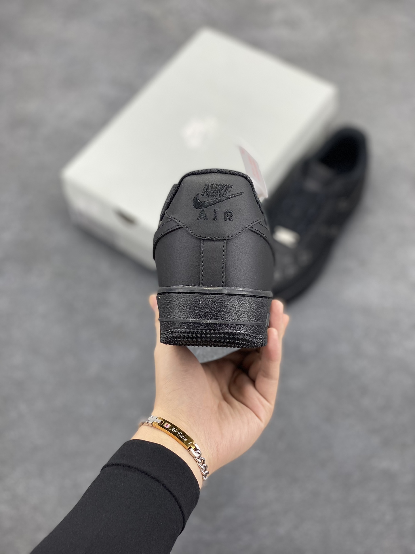 图片[4]-Nike Air Force 1 Low 07 全黑印花 原楦头原纸板 打造纯正低帮空军版型 专注外贸渠道 全掌内置蜂窝气垫 原盒配件 原厂中底钢印、拉帮完美 货号：315122-101 尺码：36 36.5 37.5 38 38.5 39 40 40.5 41 42 42.5 43 44 44.5 45-选品中心