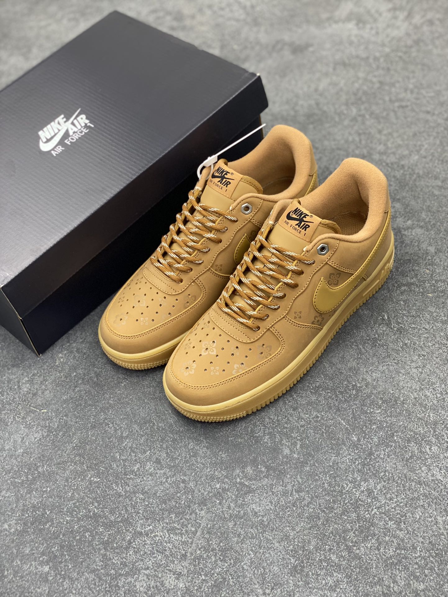 图片[8]-Nike Air Force 1 Low 07 小麦印花 原楦头原纸板 打造纯正低帮空军版型 专注外贸渠道 全掌内置蜂窝气垫 原盒配件 原厂中底钢印、拉帮完美 货号：315122-101 尺码：36 36.5 37.5 38 38.5 39 40 40.5 41 42 42.5 43 44 44.5 45-选品中心