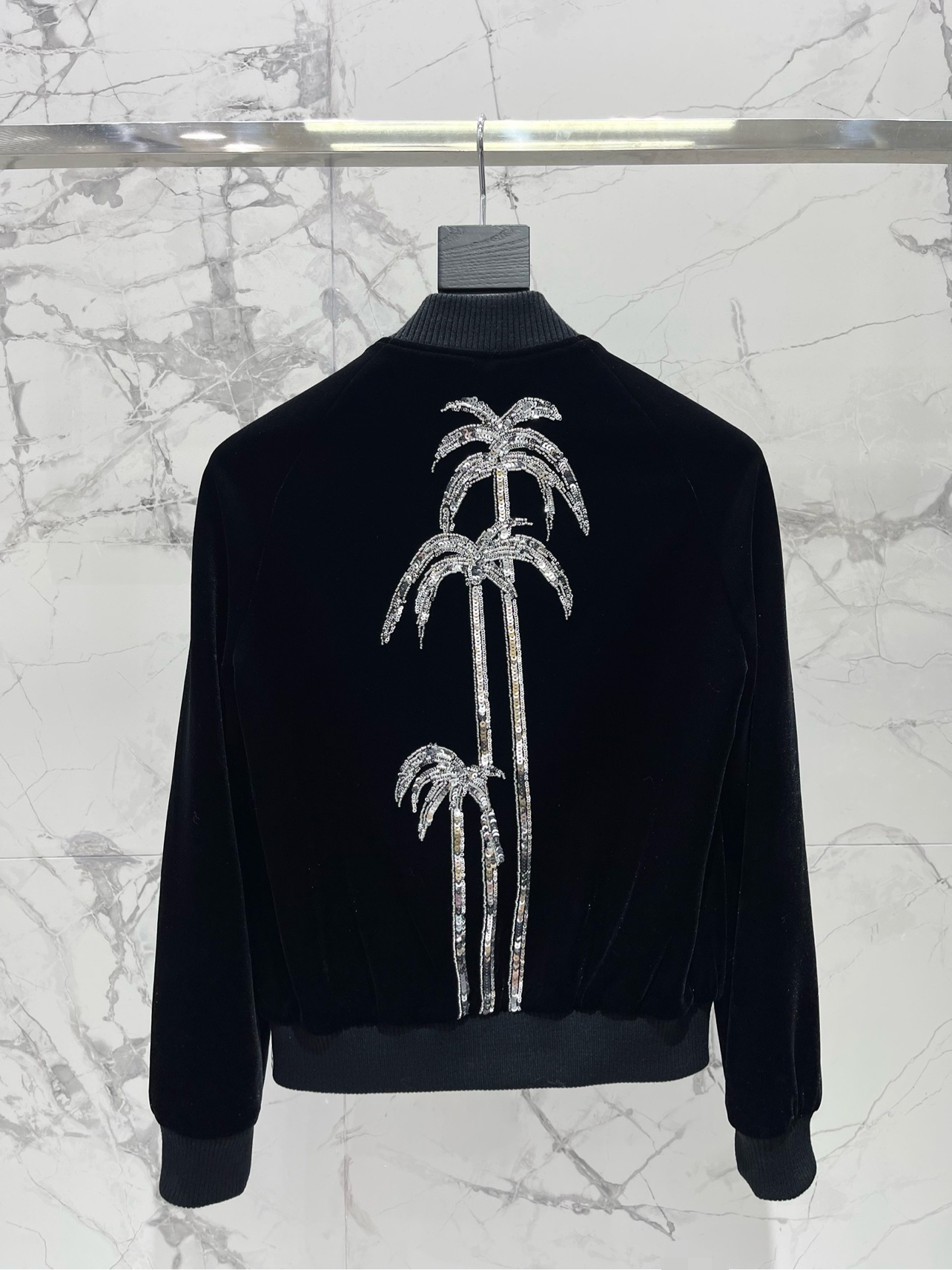 Yves Saint Laurent Velvet Embroidered Palm Tree Jacket - Stylish & Unique 10 i1731483890 7206 0
