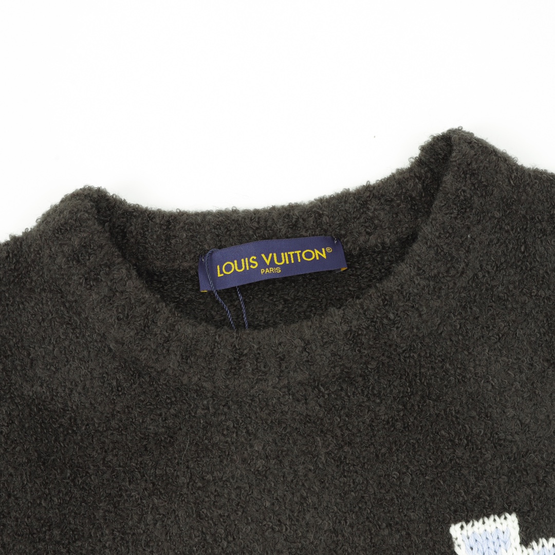 Louis Vuitton路易威登25SS 滑雪Logo嵌花毛衣