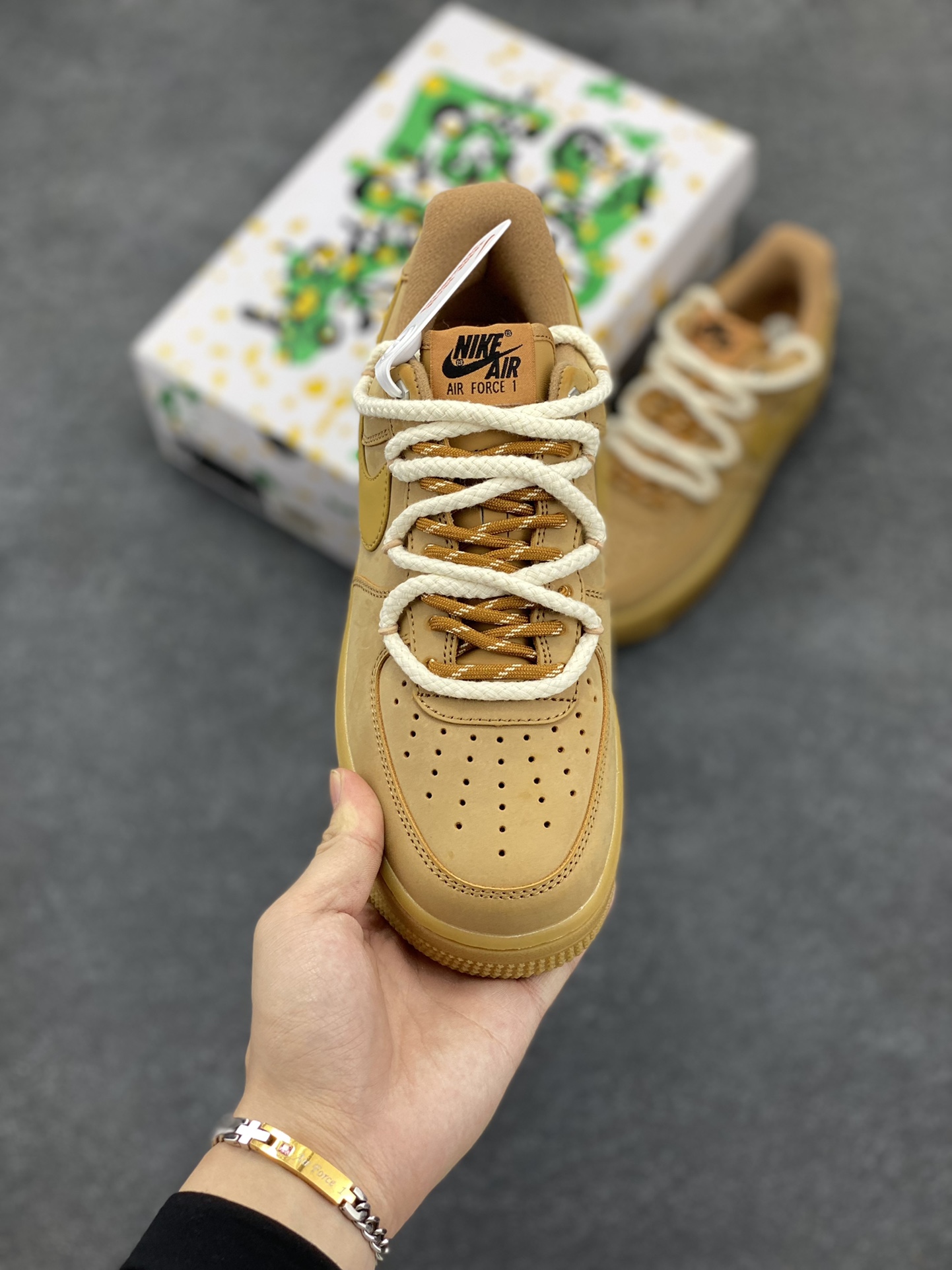 图片[2]-Nike Air Force 1 Low 07 小麦麻绳绑带 原楦头原纸板 打造纯正低帮空军版型 专注外贸渠道 全掌内置蜂窝气垫 原盒配件 原厂中底钢印、拉帮完美 货号：CJ9197-102 尺码：36 36.5 37.5 38 38.5 39 40 40.5 41 42 42.5 43 44 44.5 45-选品中心