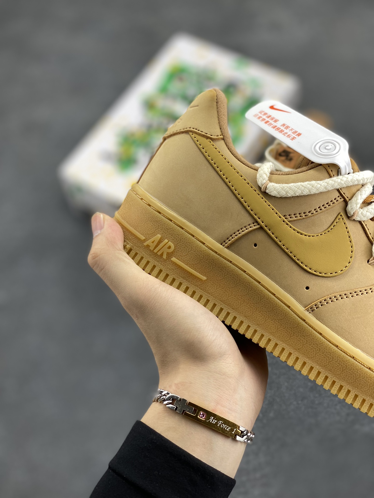 图片[6]-Nike Air Force 1 Low 07 小麦麻绳绑带 原楦头原纸板 打造纯正低帮空军版型 专注外贸渠道 全掌内置蜂窝气垫 原盒配件 原厂中底钢印、拉帮完美 货号：CJ9197-102 尺码：36 36.5 37.5 38 38.5 39 40 40.5 41 42 42.5 43 44 44.5 45-选品中心