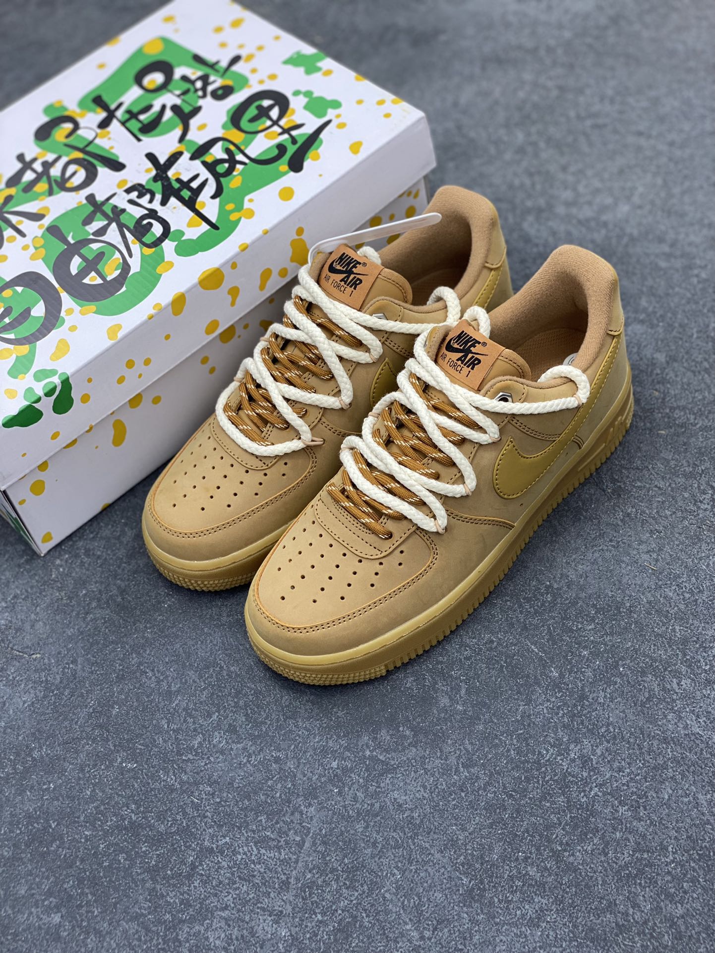 图片[8]-Nike Air Force 1 Low 07 小麦麻绳绑带 原楦头原纸板 打造纯正低帮空军版型 专注外贸渠道 全掌内置蜂窝气垫 原盒配件 原厂中底钢印、拉帮完美 货号：CJ9197-102 尺码：36 36.5 37.5 38 38.5 39 40 40.5 41 42 42.5 43 44 44.5 45-选品中心