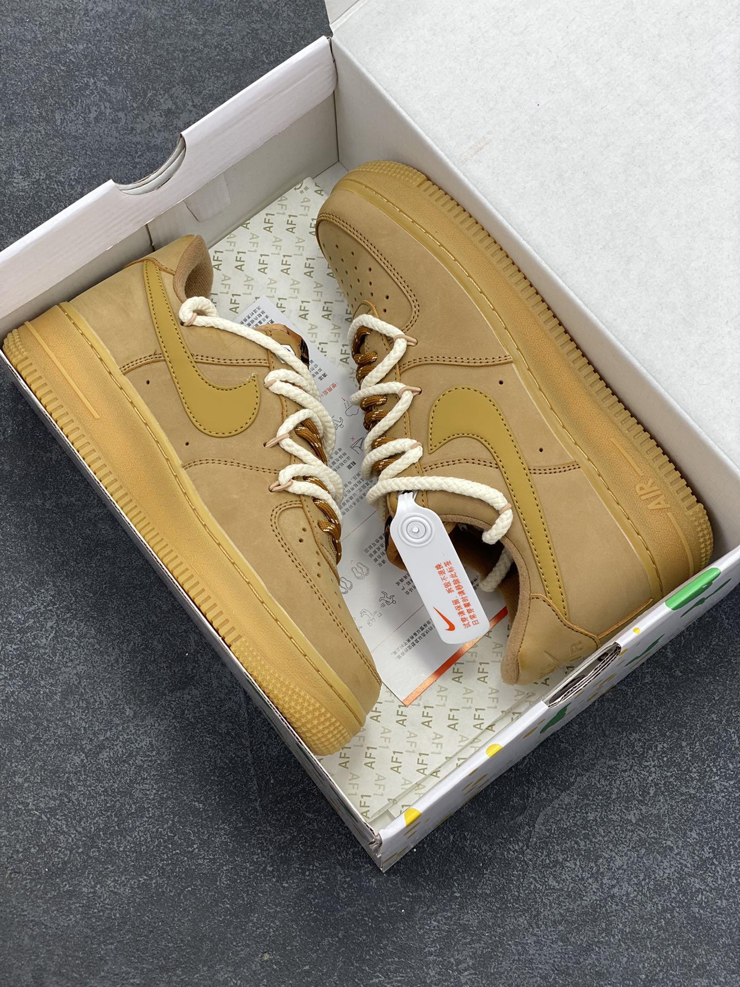 图片[9]-Nike Air Force 1 Low 07 小麦麻绳绑带 原楦头原纸板 打造纯正低帮空军版型 专注外贸渠道 全掌内置蜂窝气垫 原盒配件 原厂中底钢印、拉帮完美 货号：CJ9197-102 尺码：36 36.5 37.5 38 38.5 39 40 40.5 41 42 42.5 43 44 44.5 45-选品中心