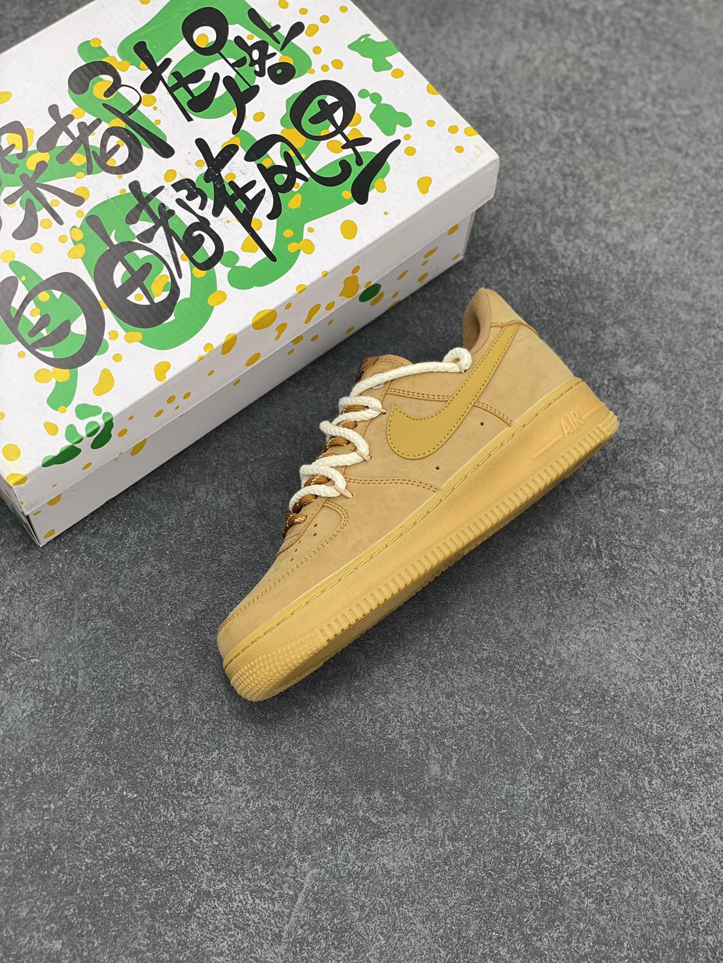 图片[7]-Nike Air Force 1 Low 07 小麦麻绳绑带 原楦头原纸板 打造纯正低帮空军版型 专注外贸渠道 全掌内置蜂窝气垫 原盒配件 原厂中底钢印、拉帮完美 货号：CJ9197-102 尺码：36 36.5 37.5 38 38.5 39 40 40.5 41 42 42.5 43 44 44.5 45-选品中心