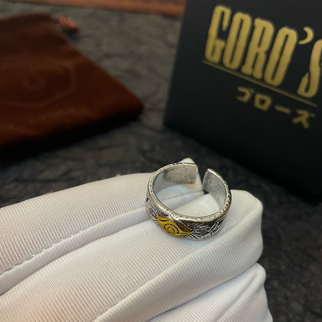 💰85  【新品上架】Goro’s高桥吾郎复古做旧恶魔之眼开口戒指，顶级版本 认准独家拍摄 主攻高端市场 绝对区别普通版本！图片产品细节与ZP一致！原版制作工艺 精工品质 纯手工打造 ～正品开模💝潮流时尚必备 男女均可佩戴 情侣款同款 摇滚朋克泰银风格 复古元素 潮流百搭 官网同款❤️