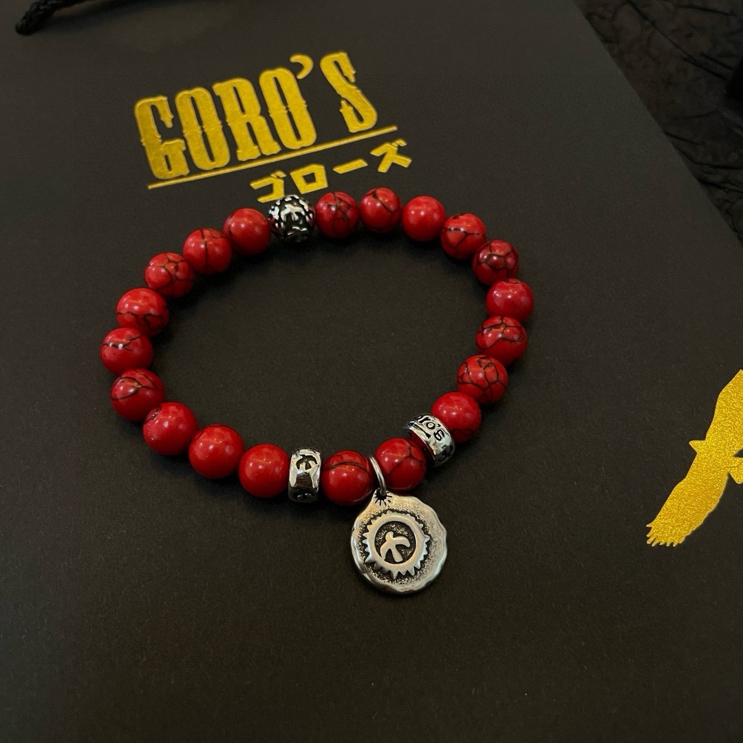 “Exclusive Handmade Red Pinestone Silver Handcuff: Master-Crafted High-End Market Jewelry for Men and Women” - 图片 6