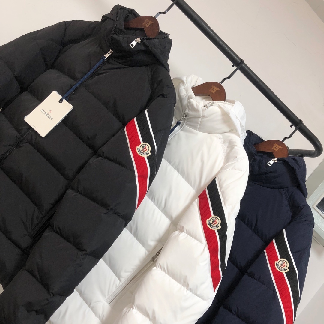 🆕❤️🆕蒙口 Moncler Solayan男士三色饰边短款羽绒夹克外套!最新官网同步有售!!白鸭绒填充