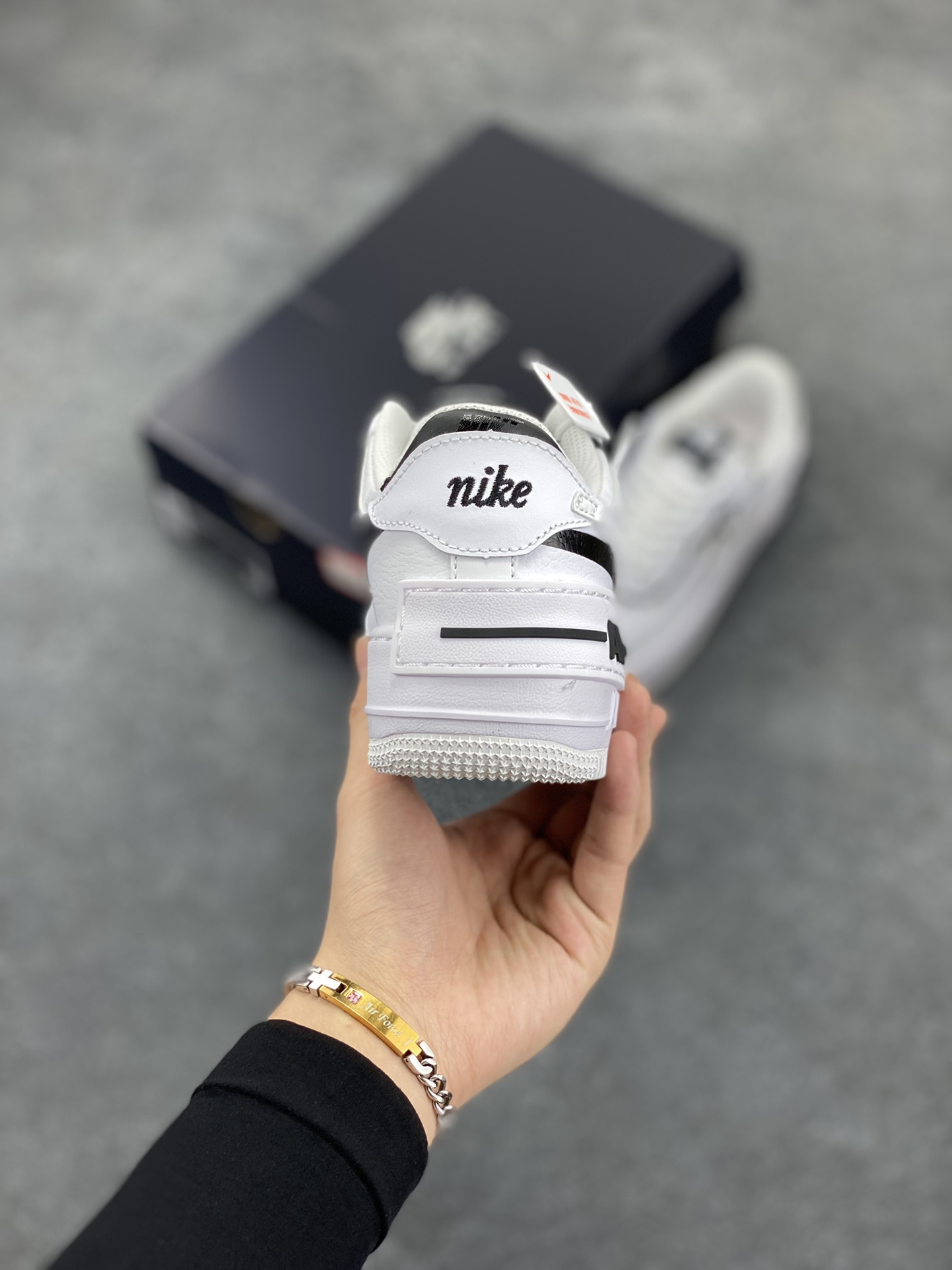 图片[4]-NK Air Force 1 Shadow 轻量增高低帮百搭板鞋\”拼接马卡龙\” 全新少女系解构主义设计双层轻量EVA发泡中底+防滑RB橡胶外圈底鞋底 原楦头原纸板 打造纯正空军版型 专注外贸渠道 全掌内置蜂窝气垫 原盒配件 原厂中底钢印、拉帮完美 货号： CI0919-001 尺码：35.5 36 36.5 37.5 38 38.5 39 40 40.5 41 42-选品中心