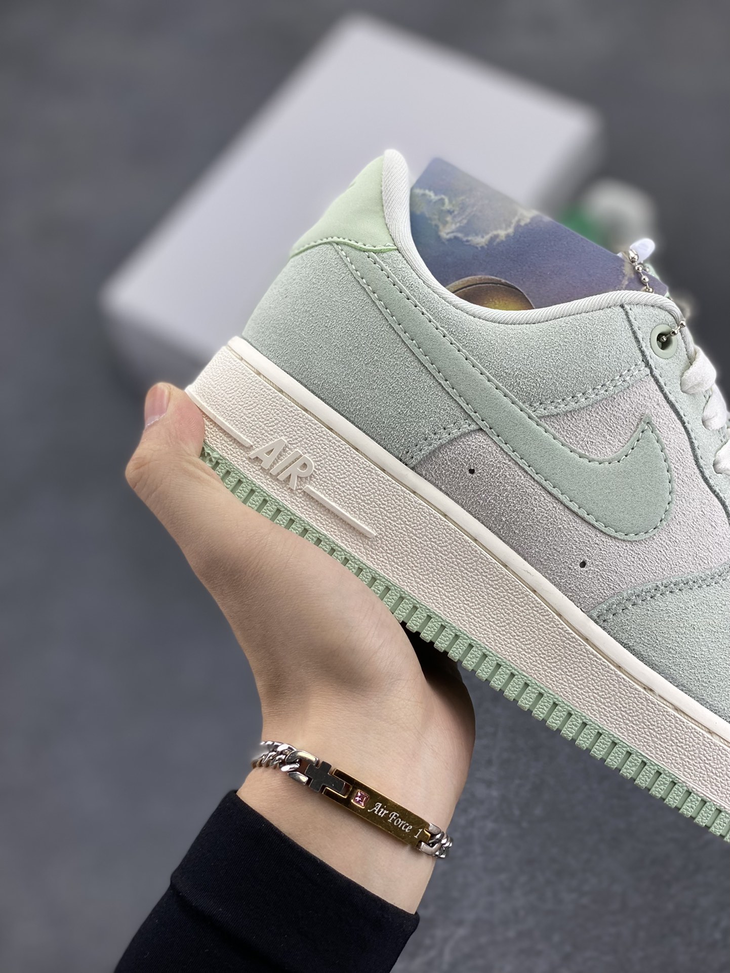 图片[6]-HY版本💯 Nike Air Force 1 Low 07 翻毛薄荷浅绿 原楦头原纸板 打造纯正低帮空军版型 专注外贸渠道 全掌内置蜂窝气垫 原盒配件 原厂中底钢印、拉帮完美 货号：HQ1497-099 尺码：35.5 36 36.5 37.5 38 38.5 39 40 40.5 41 42 42.5 43 44 44.5 45-选品中心