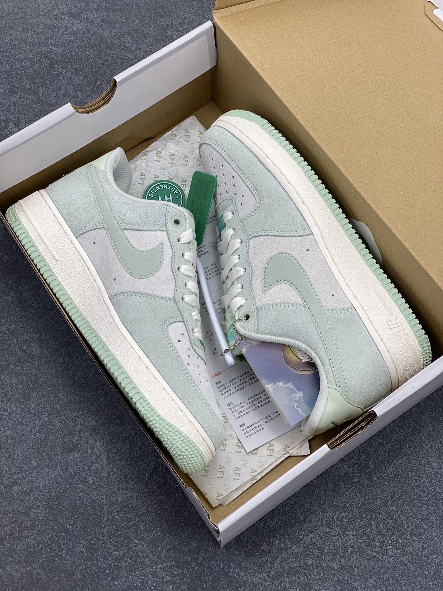 图片[9]-HY版本💯 Nike Air Force 1 Low 07 翻毛薄荷浅绿 原楦头原纸板 打造纯正低帮空军版型 专注外贸渠道 全掌内置蜂窝气垫 原盒配件 原厂中底钢印、拉帮完美 货号：HQ1497-099 尺码：35.5 36 36.5 37.5 38 38.5 39 40 40.5 41 42 42.5 43 44 44.5 45-选品中心