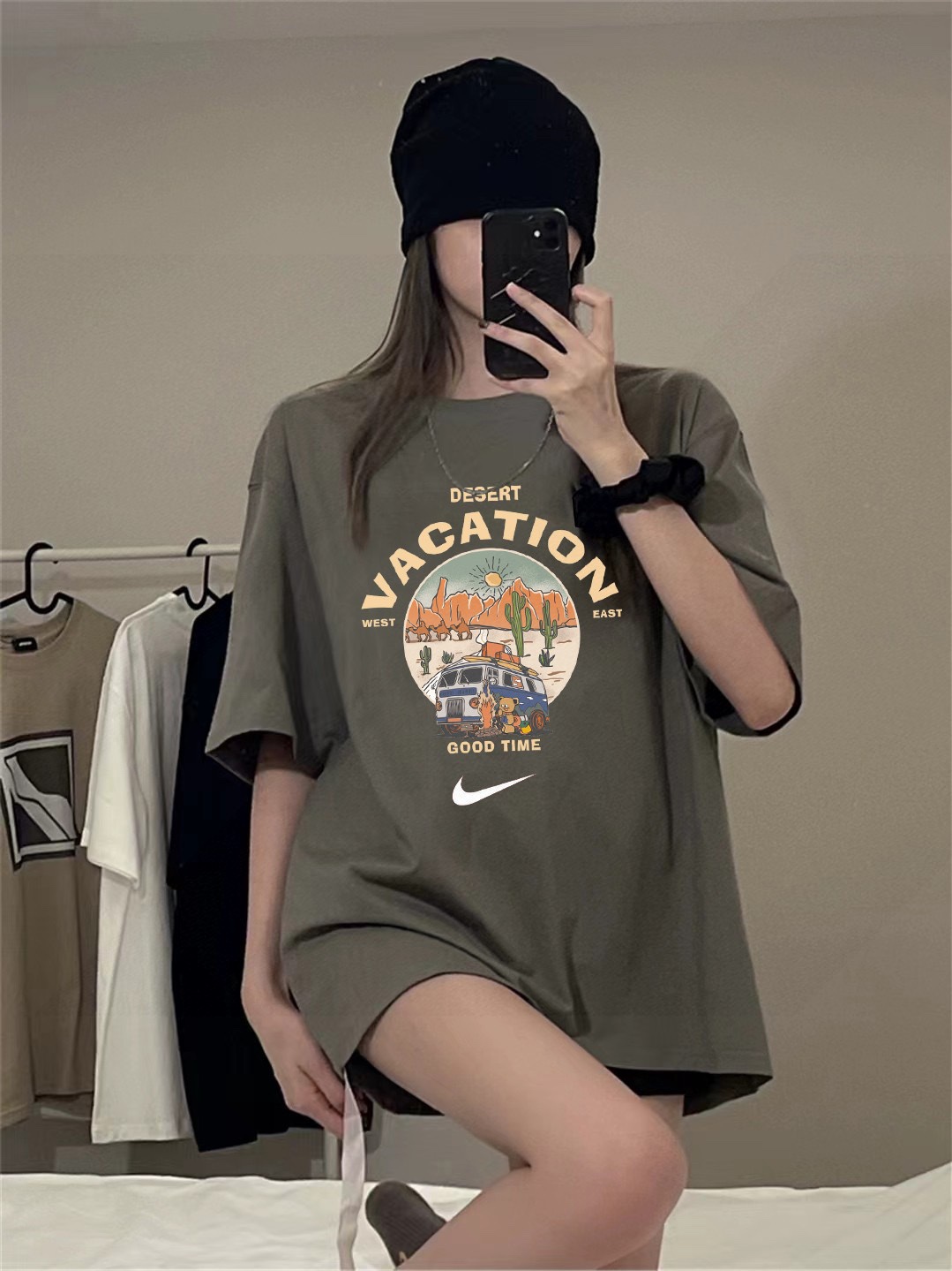 Nike Spectacular T-shirt: Customizable, High-End Fabric, Unisex, Various Sizes & Colors - 图片 4