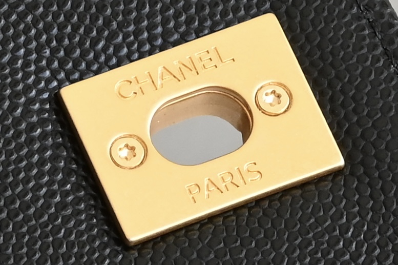 白金版▪️正品级 包装如图全新升级版 𝗖𝗵𝗮𝗻𝗲𝟭 𝗖𝗼𝗰𝗼𝗛𝗮𝗻𝗱𝗹𝗲小号 黑/黑蜥蜴皮手腕 鎏金/无