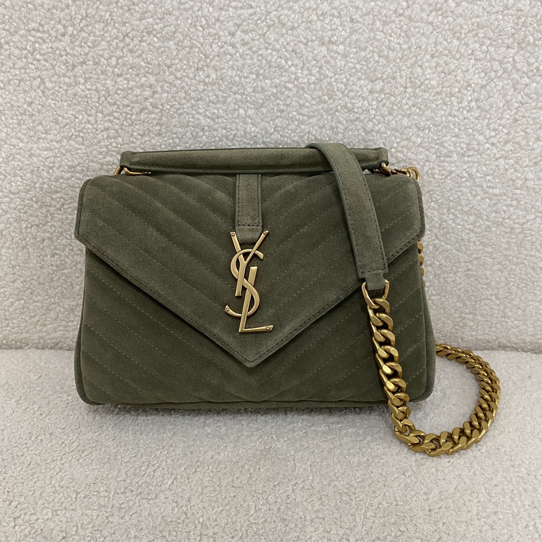 Yves Saint Laurent Messenger-Taschen Grün Gämse Frost Lässig