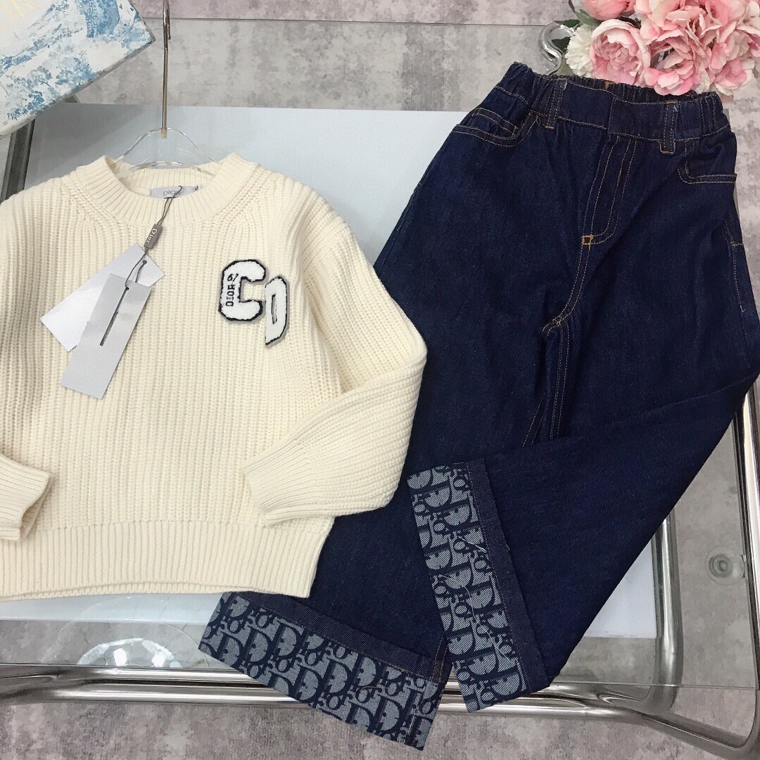 2024 SS DIO* CD Series: High-Quality Cotton Baby Clothing with Logo Details - 图片 4