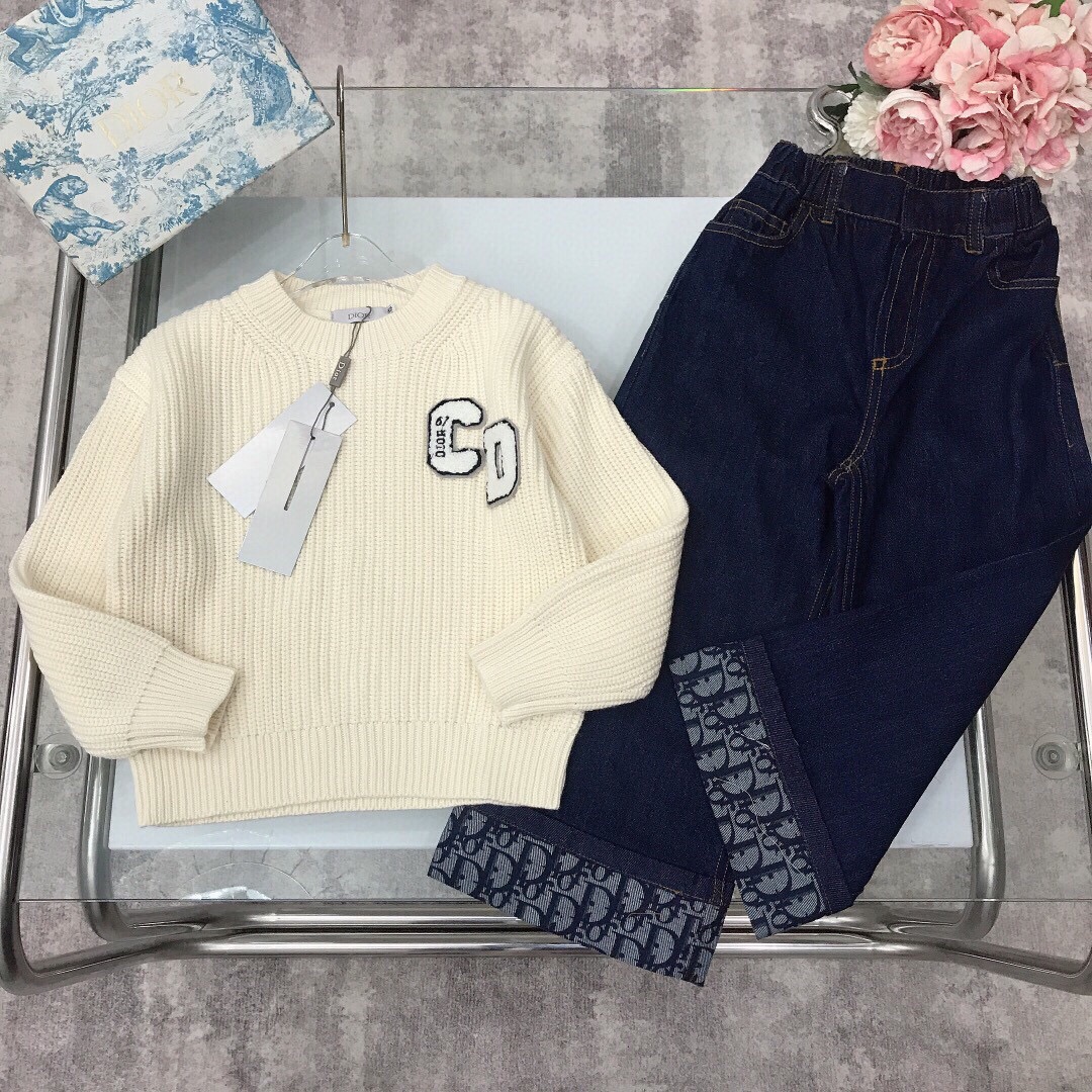 2024 SS DIO* CD Series: High-Quality Cotton Baby Clothing with Logo Details - 图片 2