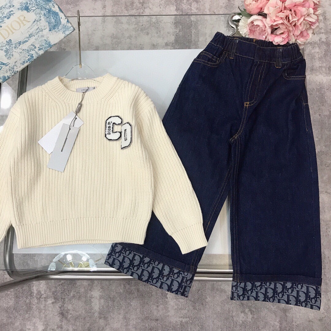 2024 SS DIO* CD Series: High-Quality Cotton Baby Clothing with Logo Details - 图片 5