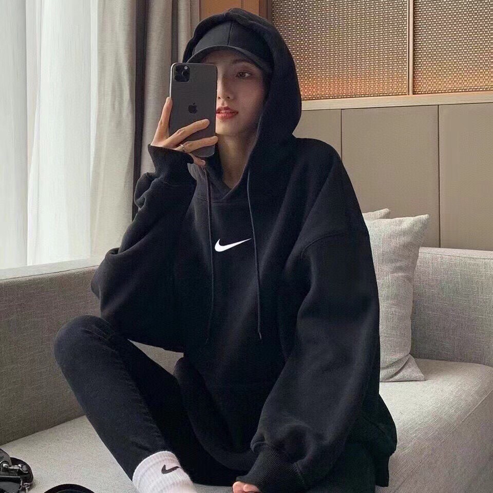 Nike 420g Baby Fluffy Couple’s Hoodie: Simple Fashion with Unique Design - 图片 1