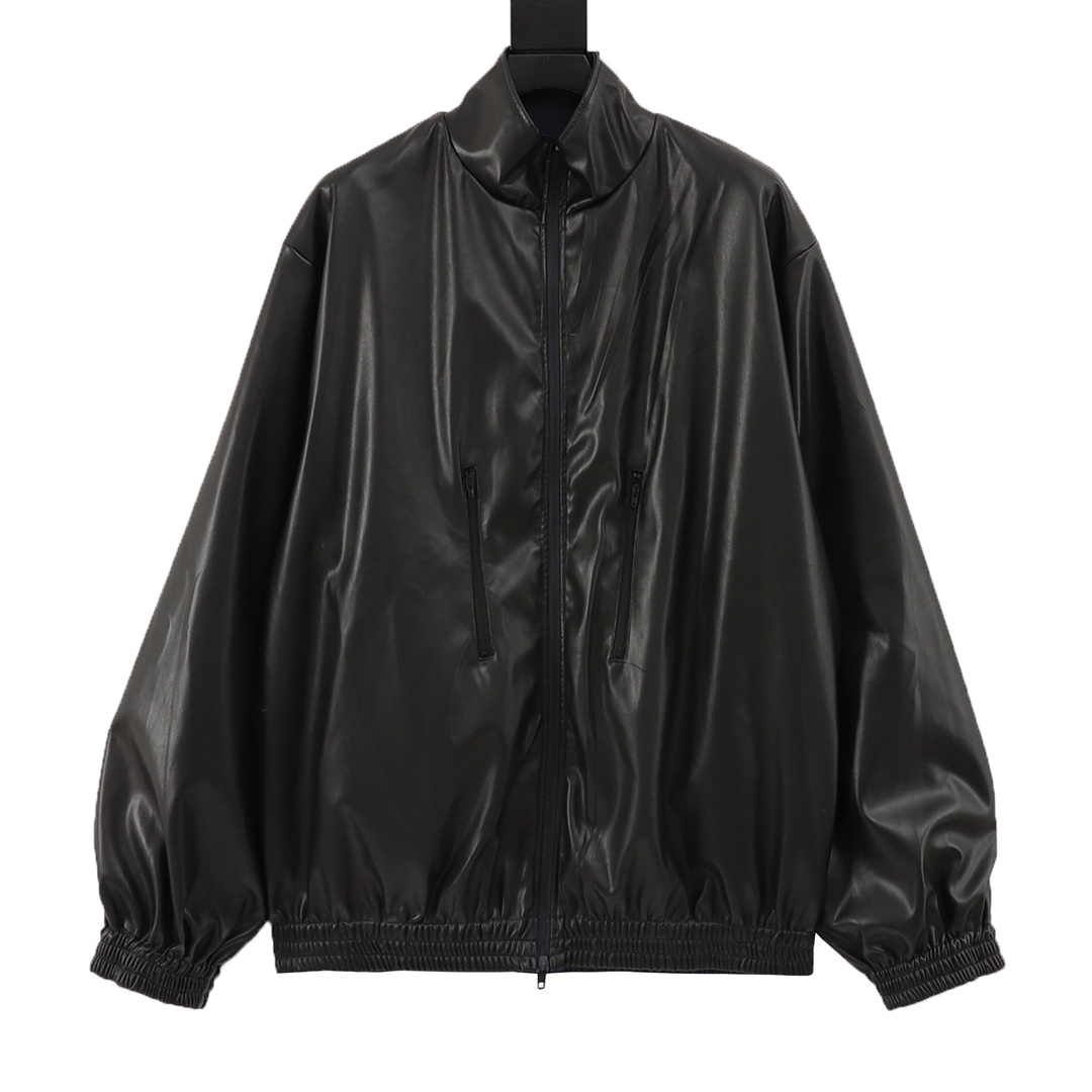 balenciaga巴黎世家 秀款loop sports icon刺绣双面皮夹克