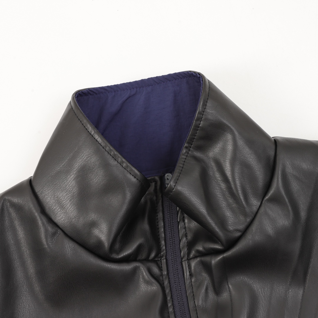 balenciaga巴黎世家 秀款loop sports icon刺绣双面皮夹克