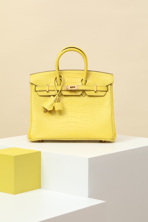 Birkin 25 Gold Marigold Alligator Handbag with Gold Hardware 1 Birkin 25 Gold Marigold Alligator Handbag with Gold Hardware
