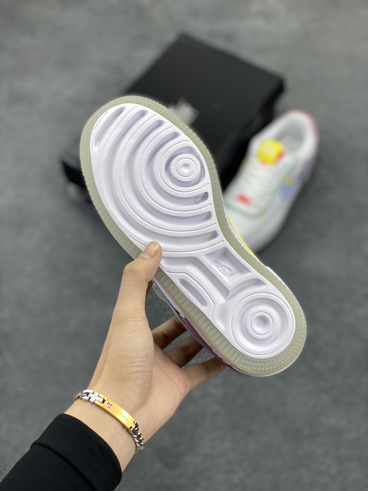 图片[5]-NK Air Force 1 Shadow 轻量增高低帮百搭板鞋\”拼接马卡龙\” 全新少女系解构主义设计双层轻量EVA发泡中底+防滑RB橡胶外圈底鞋底 原楦头原纸板 打造纯正空军版型 专注外贸渠道 全掌内置蜂窝气垫 原盒配件 原厂中底钢印、拉帮完美 货号： CW2630-141 尺码：35.5 36 36.5 37.5 38 38.5 39 40-选品中心