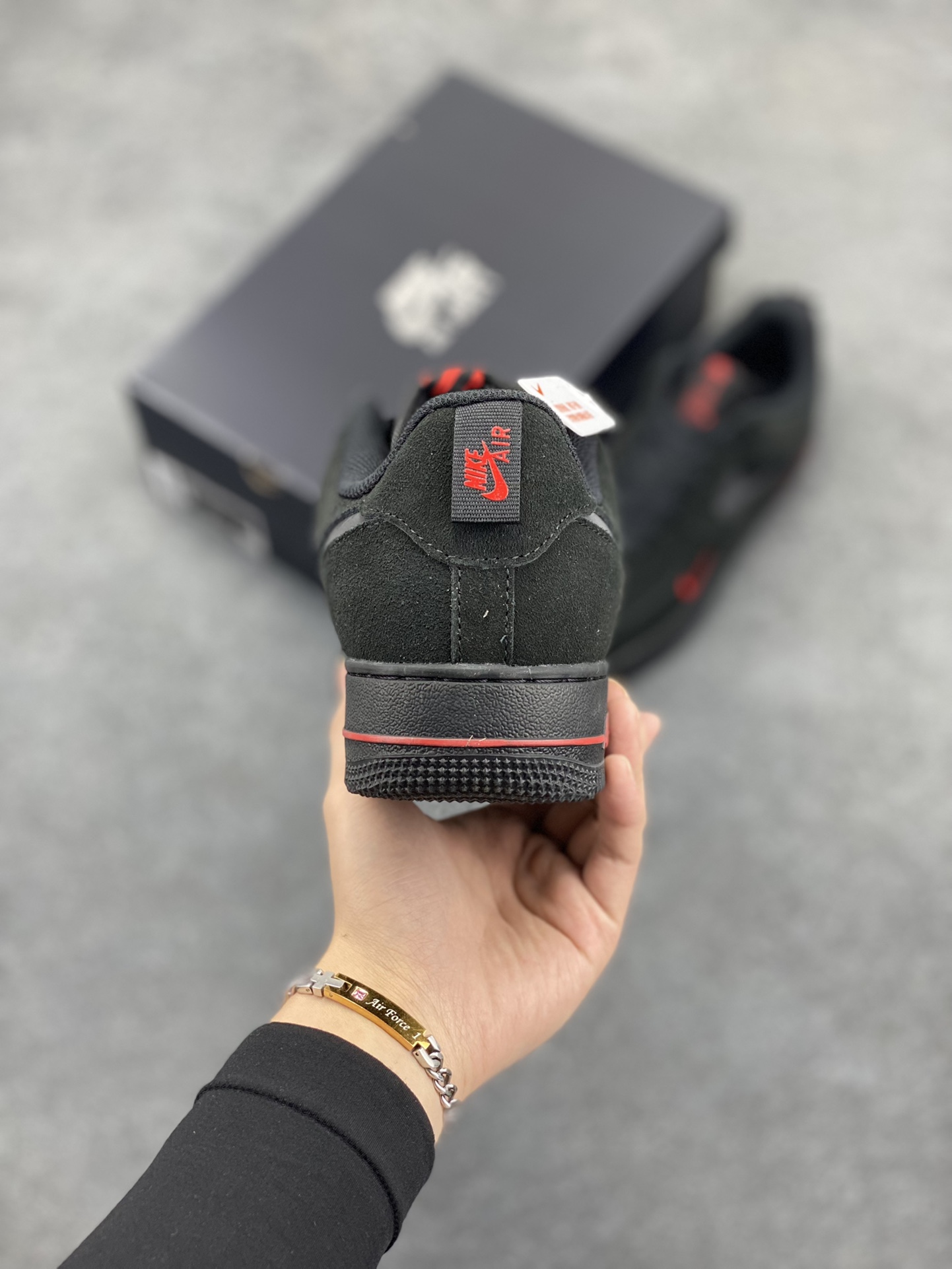 图片[4]-福利特价 Nike Air Force 1 Low 黑红小勾 空军一号低帮运动休闲板鞋 原楦头原纸板 打造纯正空军版型专注外贸渠道 全掌内置蜂窝气垫 原盒配件 原厂中底钢印、拉帮完美 货号：DZ4514-001 尺码：36 36.5 37.5 38 38.5 39 40 40.5 41 42 42.5 43 44 44.5 45-选品中心