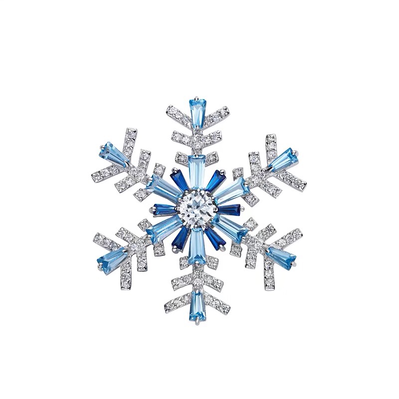 ❤️95包邮/原单代购级别
HEFANG何方珠宝蓝色雪花胸针。